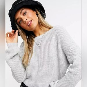 Hollister grey knit sweater - Size small